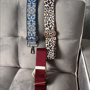 Stylish crossbody bag Strap Set with Blue, Leopard, and Burgundy Designs